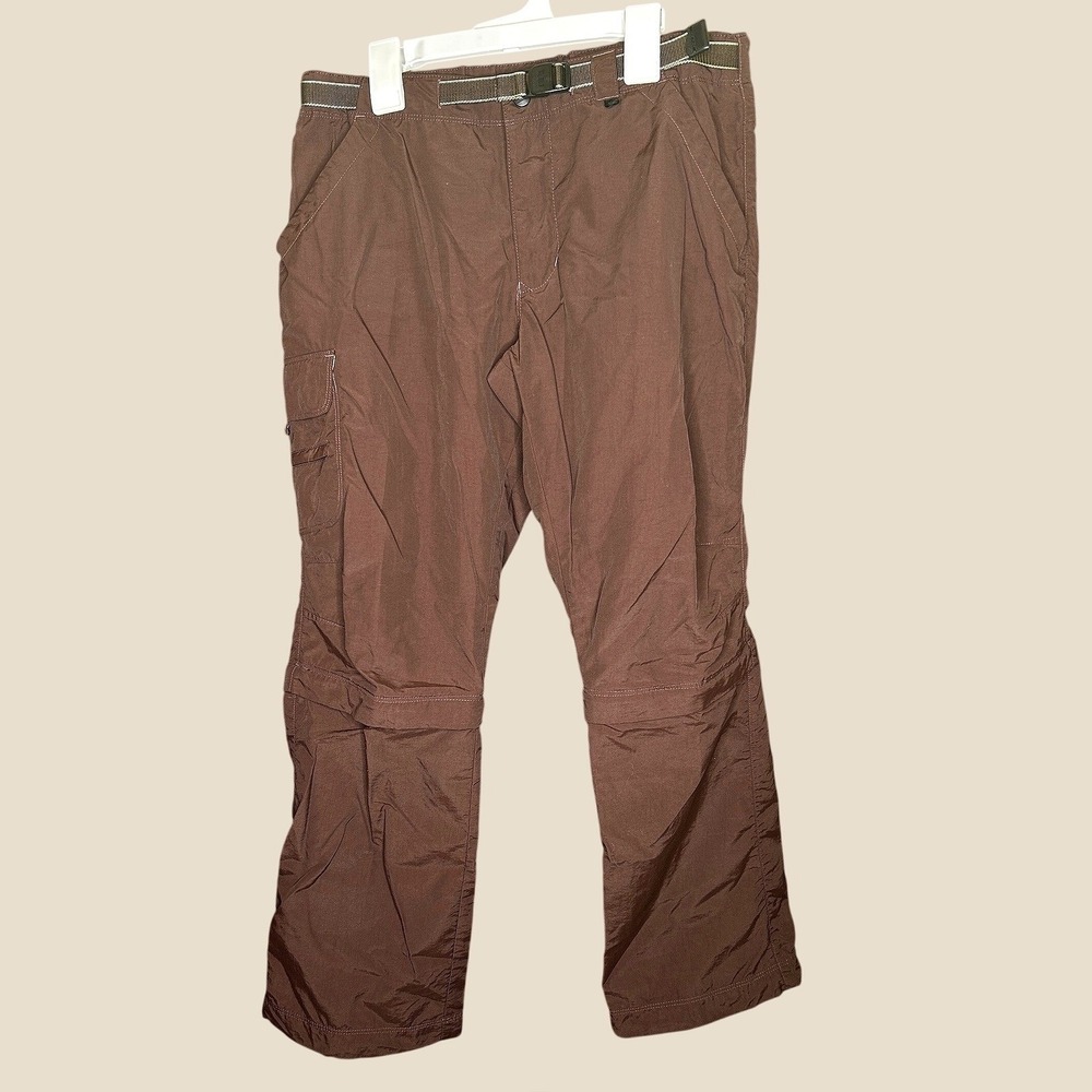 REI Womens Brown Convertible Cargo Nylon Hiking Pants Sz 6 UPF Outdoor Trail